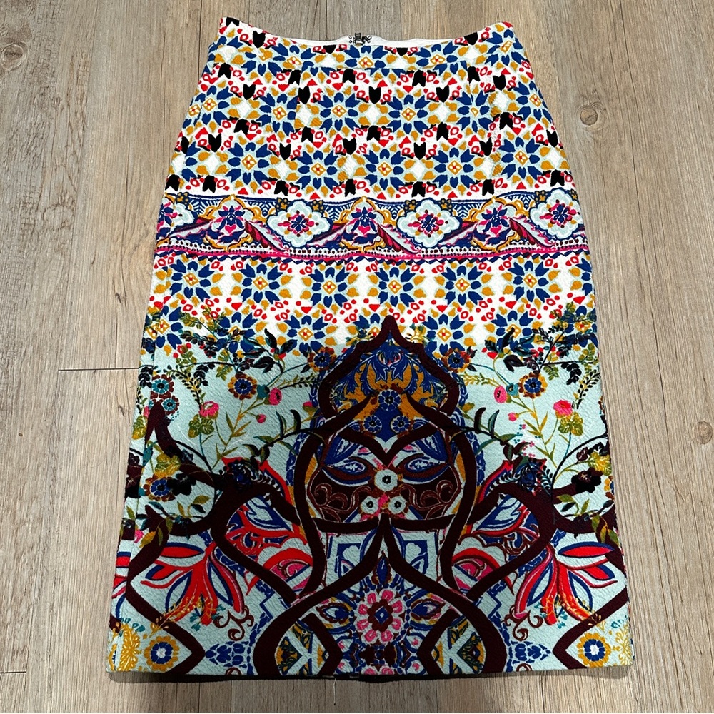 Colorful Anthropologie stretch pencil skirt